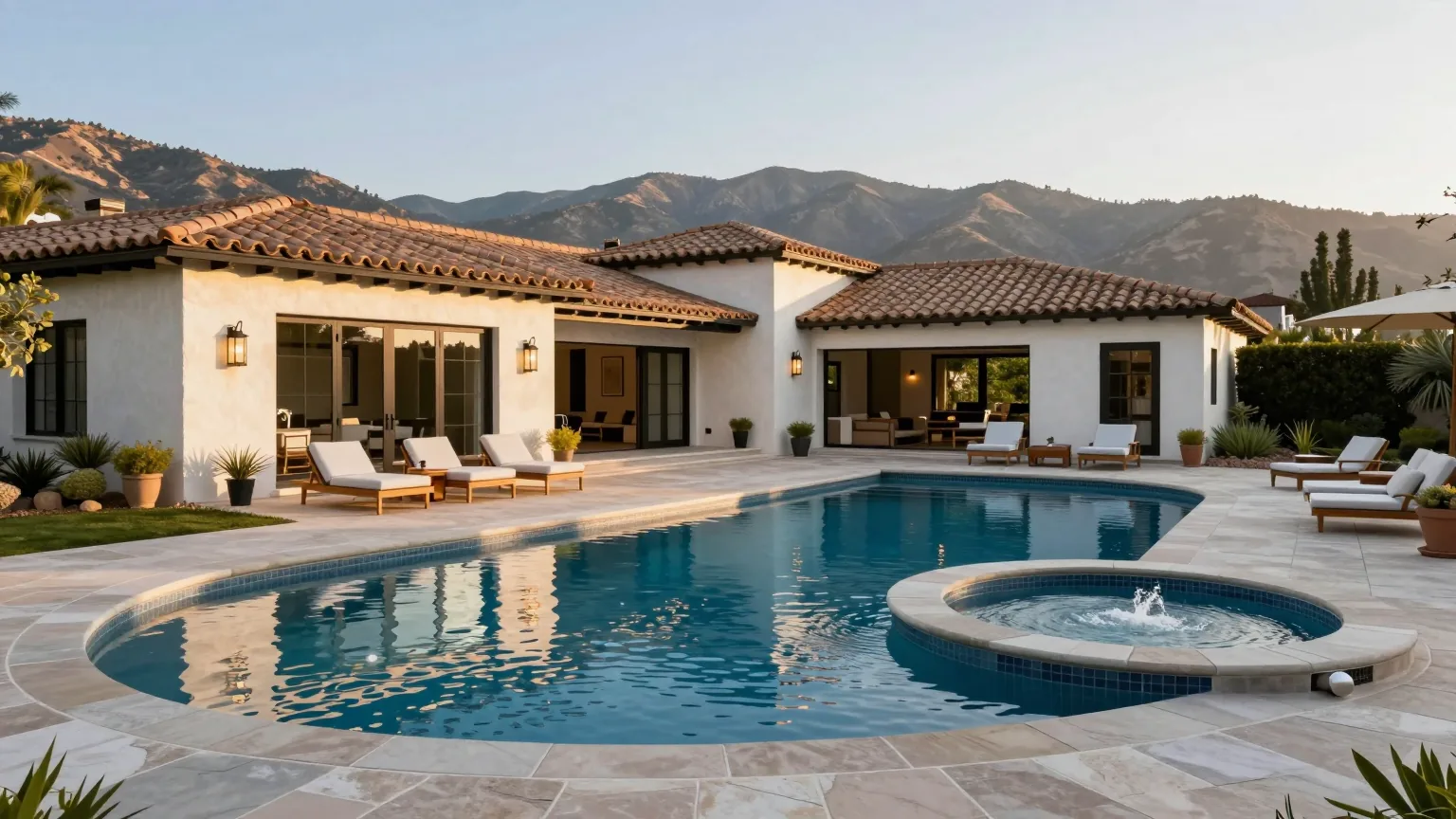 Pool at a luxury residence in Calabasas