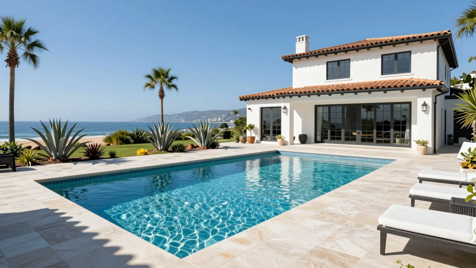 Pool at a luxury residence in Santa Monica